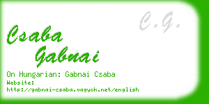 csaba gabnai business card